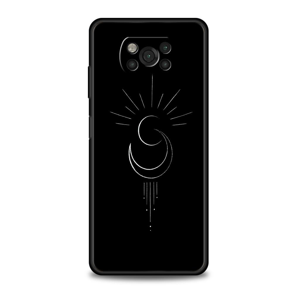 Couple Black and White Love Sun Moon For Xiaomi Poco X5 Pro Case For Poco X4 X3 NFC F5 F4 F3 GT M5 M4 5G M3 C51 C50 C55 Cover