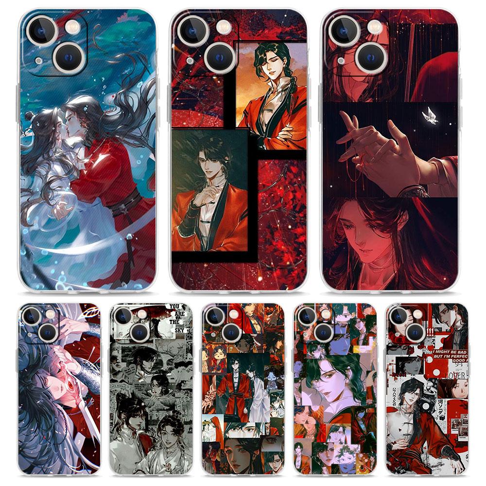 Heaven Official's Blessing Luxury Transparent Phone Case For iPhone 15 16 14 13 12 mini 11 Pro Max XS X XR 7 8 Plus Clear Cover