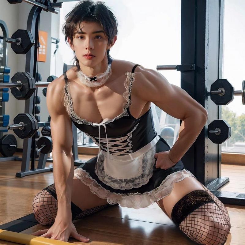 Men's Lingerie Sexy Temptation Shame Perspective Bondage Onesie Bed Passion Robe Men