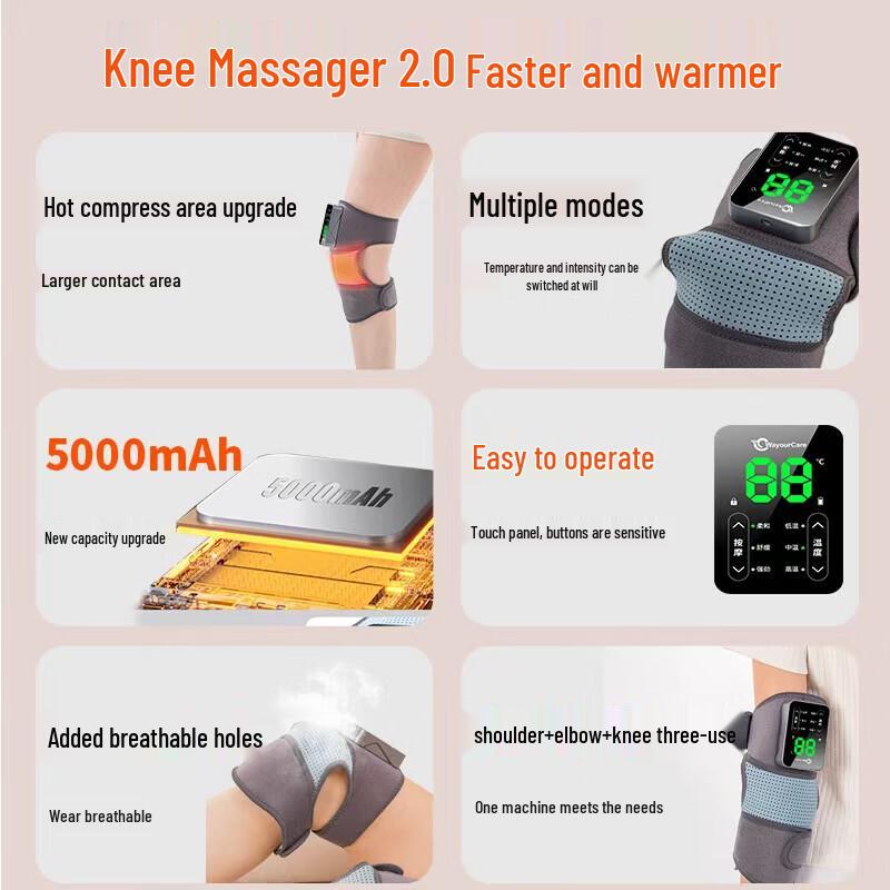 WayourCare Upgraded Heated Knee Massager