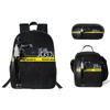 Student Backpack Lunch Bag Pencil Case 3-Piece Set, Waterproof Durable Large Capacity, MJ Pattern, Kids School Bag Set