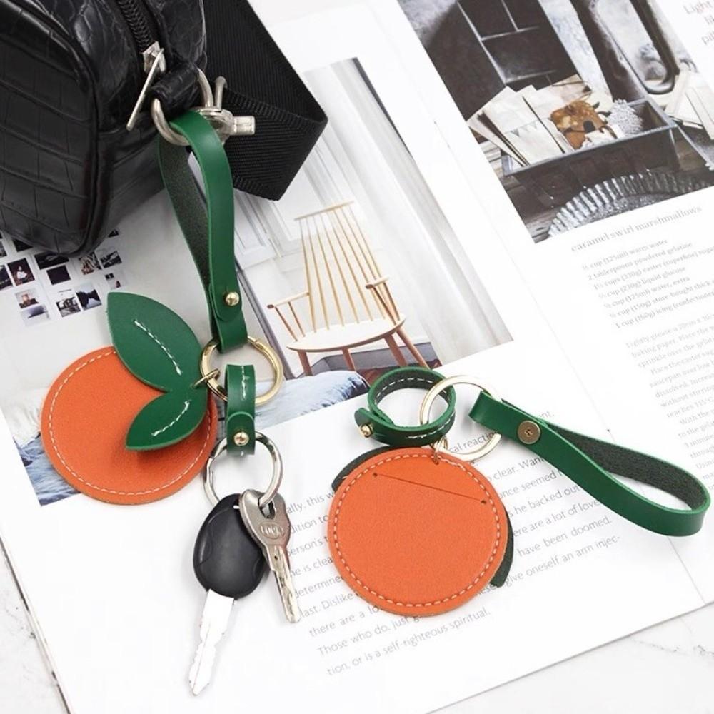 Cute PU Fruit Keychain Fruit Shape Door Lock Access Tags Creative Bag Pendant  Key Accessory