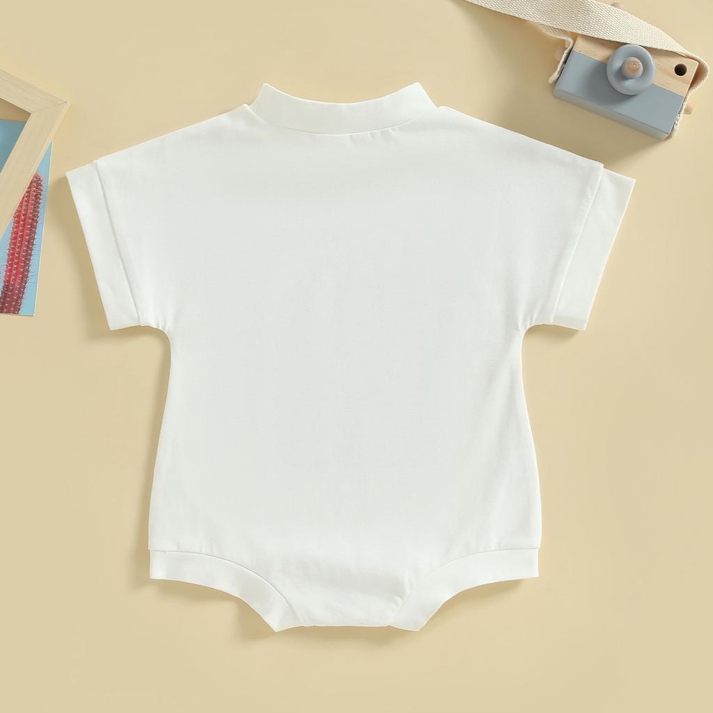 Infant Baby Girls Romper Western Style Letter Cactus Cowgirl Hat Print Short Sleeve Crew Neck Jumpsuits Summer Casual Bodysuits