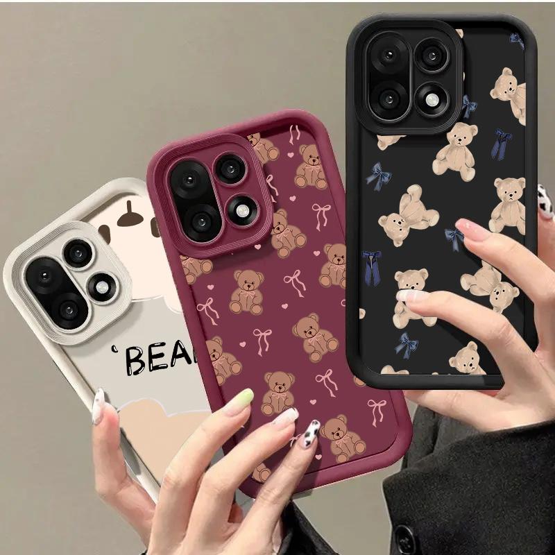 Cute Teddy Bear Bowknot Phone Case For Google Pixel 10 9 8 7 Pro XL 8A 7A 9Pro 7Pro 8Pro 9ProXL Silicone Cartoon Bumper Cover
