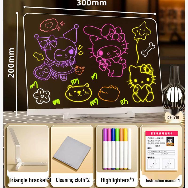 

Erasable Anti-Scratch Light-Up Acrylic Message Board