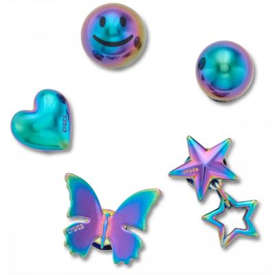 Iridescent Meta Jibbitz 5 Pack
