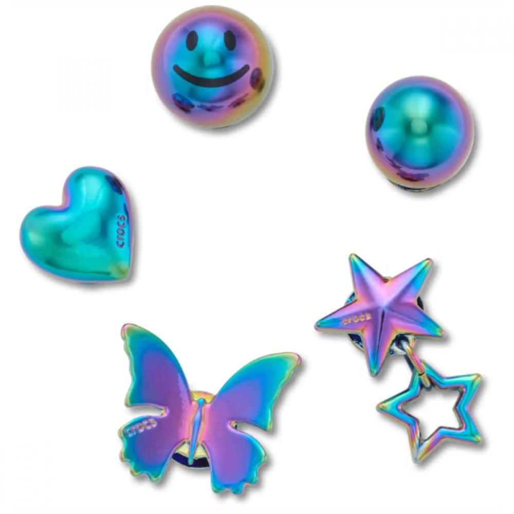 Crocs Радужные Мета Джиббитсы 5 шт. FREE