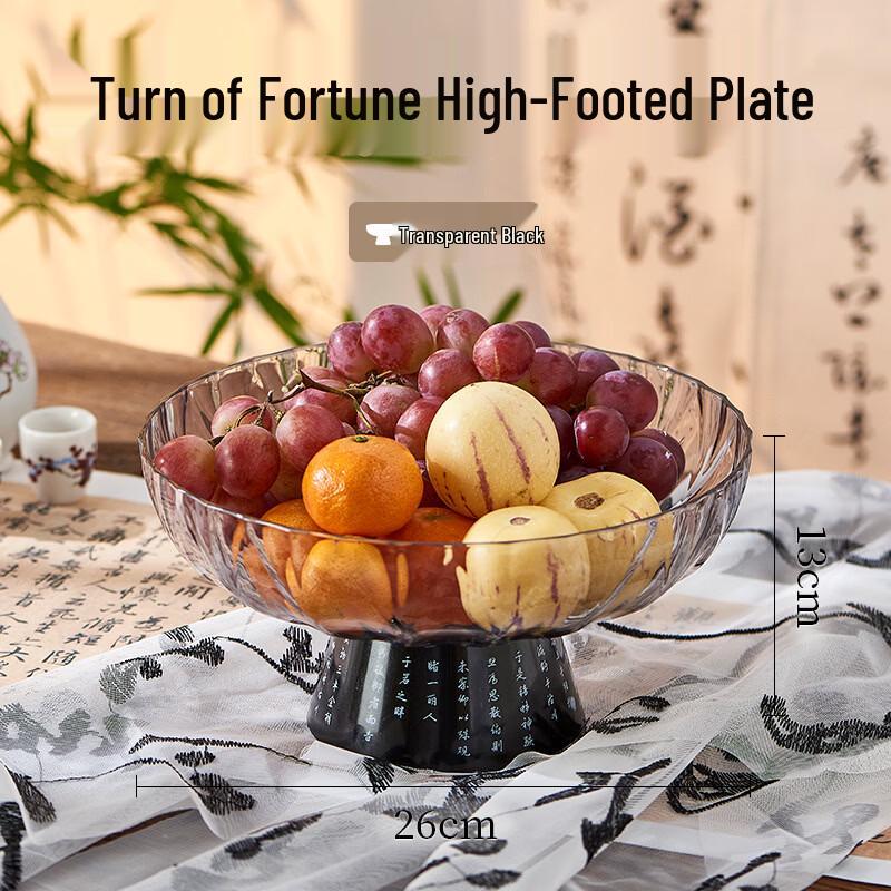 Rotatable Chinese Calligraphy Fruit & Snack Plate
