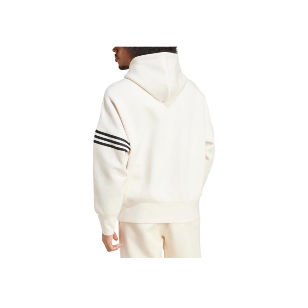 Adidas Originals Neuclassics Soft Comfortable Lightweight Breathable Hooded Pullover Loose Long Sleeve Sweatshirt Men sweatshirt White JF9141