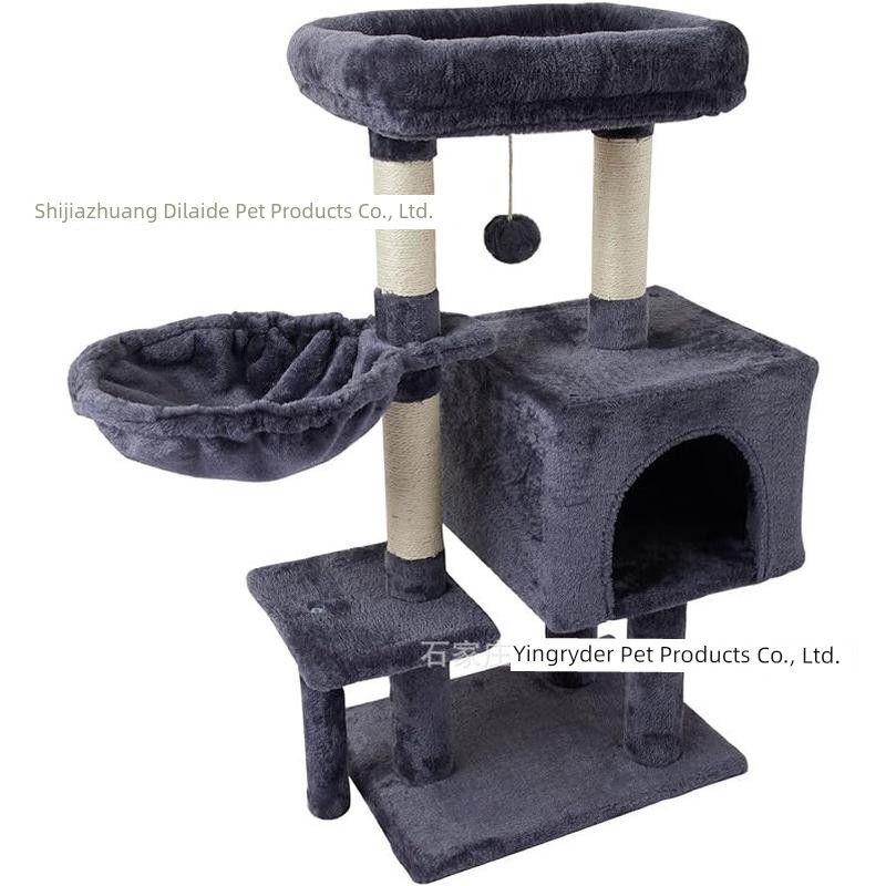 

Когтеточка для кошек, Игровой комплекс для лазания кошек, Товары для домашних животных, Маленькое кошачье гнездо, Кошачье дерево, Интегрированная ДСП, Производитель кошачьих игрушек K01 dark gray