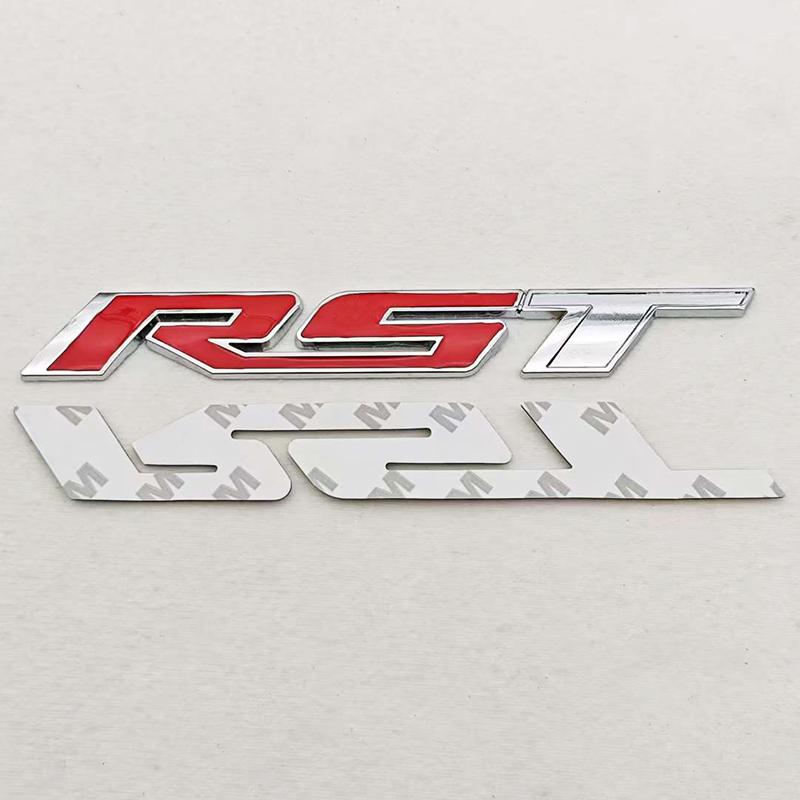 3D Metal Car Sticker Logo RST Emblem Fender Side Rear Trunk Badge For Chevrolet Silverado Tahoe Suburban Traverse Accessories