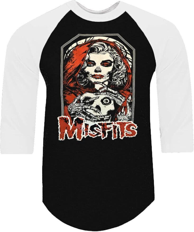 Misfits Vampire Girl Punk Rock Band Shirt Raglan 3/4 (Multiple Variations) M
