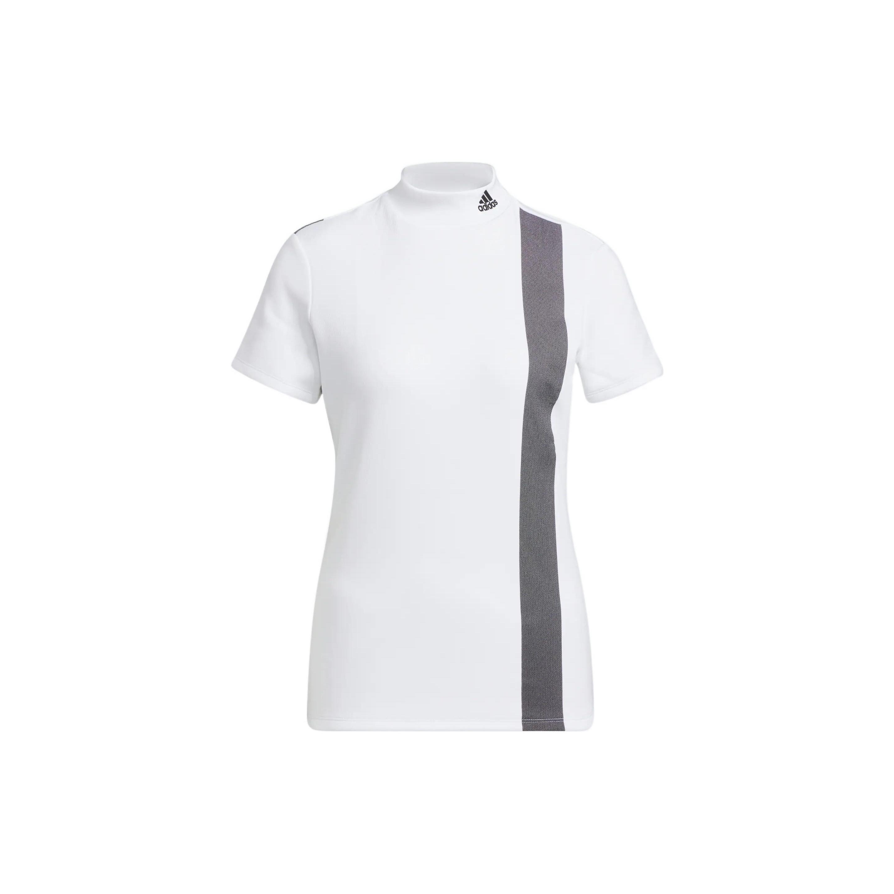 (WMNS) adidas AEROREADY 3-Bar Mock Neck Shirt Asia Sizing White Black Women s HG8253 XS