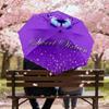 1pc Butterfly Automatic Folding Umbrella, Heavy Duty 8 Rib Iron Frame,  Suitable for Travel, Daily Use, Birthday, Decor Gift m0104098