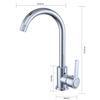 Modern Single Handle Chrome Stainless Steel Kitchen Faucet Pull-Down Spray Single Hole Deck Mounted Ceramic Valve Dining/Kitchen