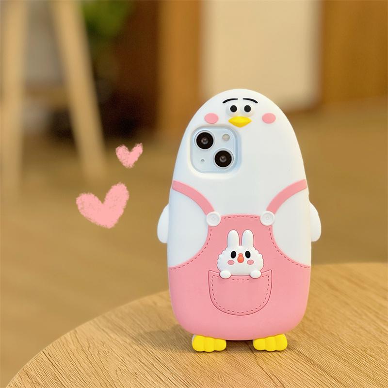 

Круглый Мягкий силиконовый чехол с 3D чайкой и рисунком чайки для iPhone 13 12 11 Pro Max XS Max XR X 6 7 8 Plus For iPhone 6/6s розовый