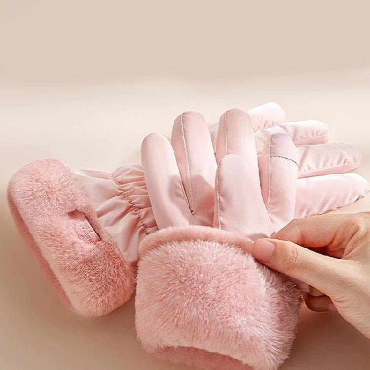 Warm Mitten Soft Plush Gloves Hand Protectors Perfect for Cold Weather Touchable Screen Function for Adults