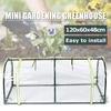 Iron+PE Mini Outdoor Greenhouse Tunnel Flowers Plants Gardening Shelter Winter Rainproof Sun Shade Garden Greenhouses Canopy Kit Awning Random New