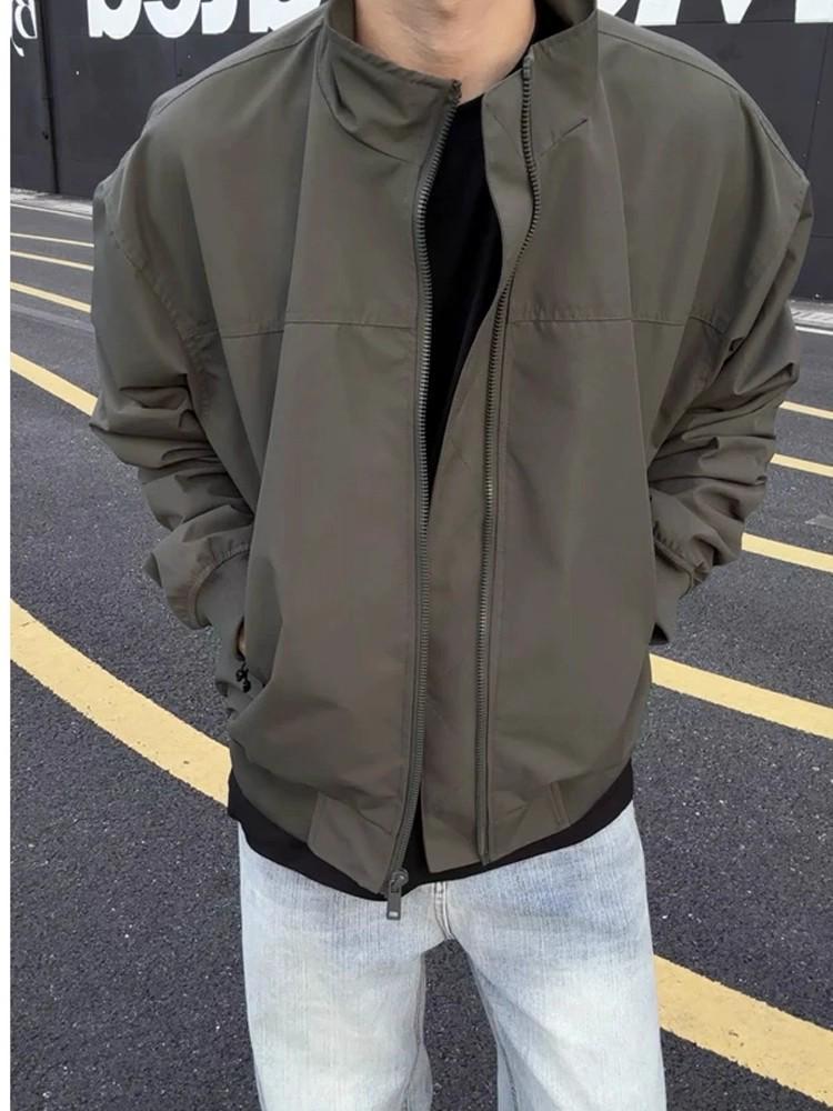 Herren Herbst Arbeitskleidung Tough Guy Windbreaker - Drei-Schutz Stehkragen Fliegerjacke