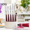 Color Mixing Spatula Set 5Pcs Palette Knife with 6 Paint Scraper, Stainless Steel Durable Scrapers Knife, Oil Metal Knives for Texture Art Blending