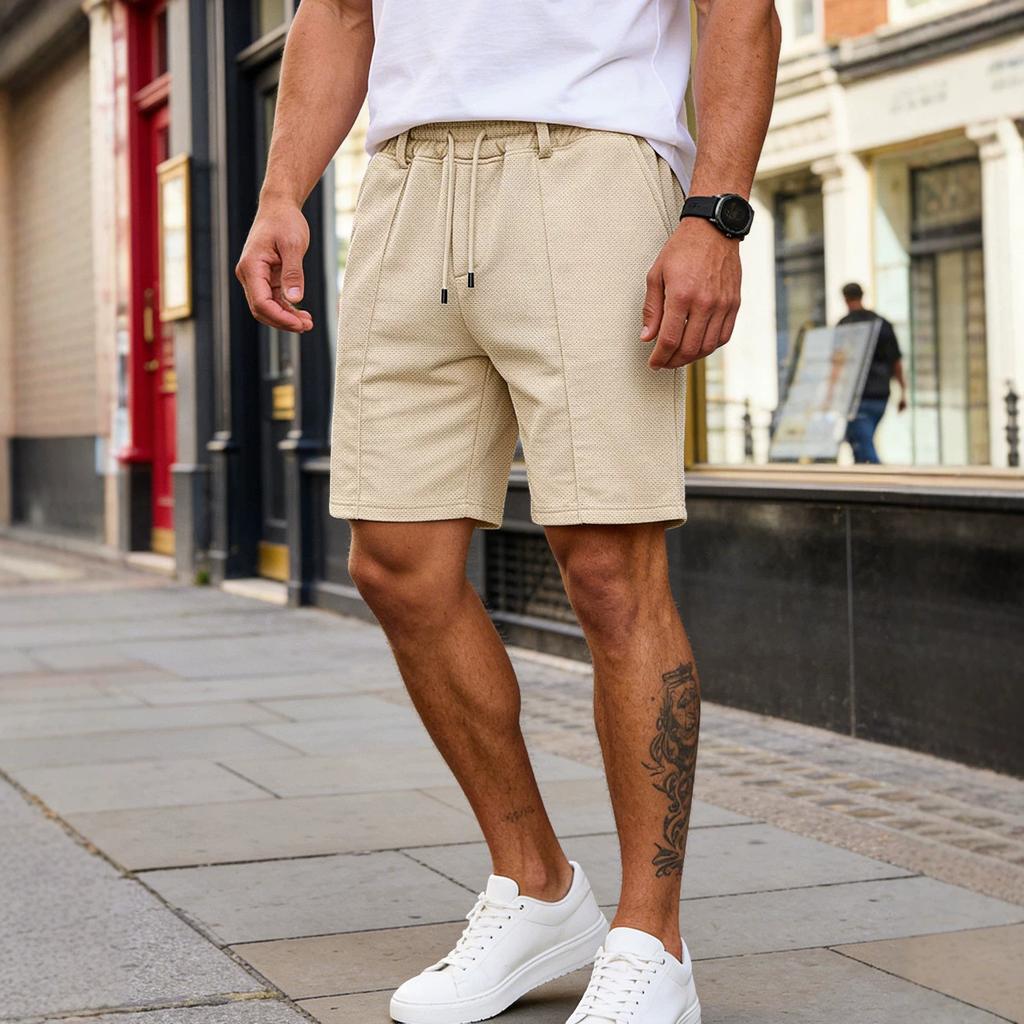 Casual Shorts for Men Elastic Waist Shorts Drawstring Summer Lightweight Shorts Men's Breathable Casual Beach Vacation Yoga Golf Shorts with Pockets