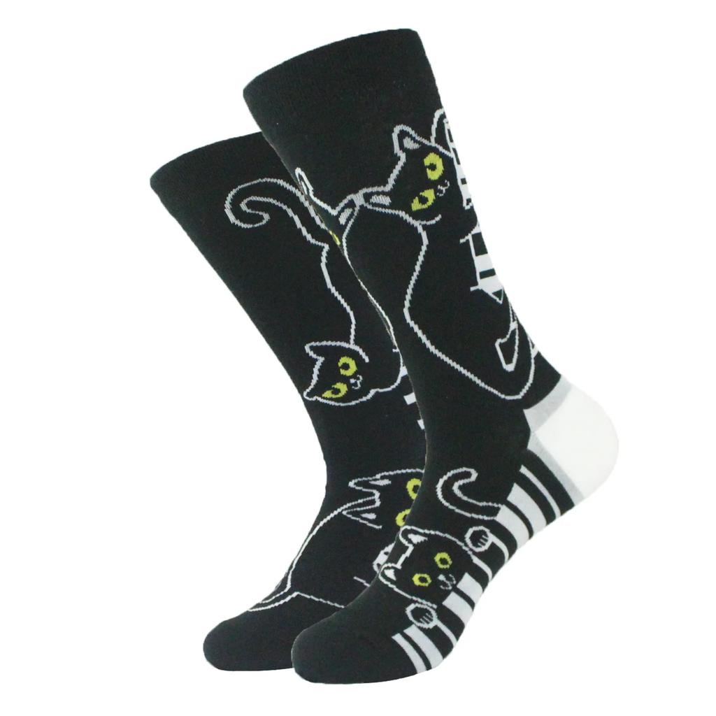Chaussettes Nouvelle Mode Créatives AB Asymétriques en Coton Personnalisées Populaires Street Jacquard Chaussettes de Couple