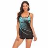 Kadın Yaz İki Adet Mayo Çapraz Askı Seksi Bikini Set Tankini Mayo Artı Boyutu S-8XL
