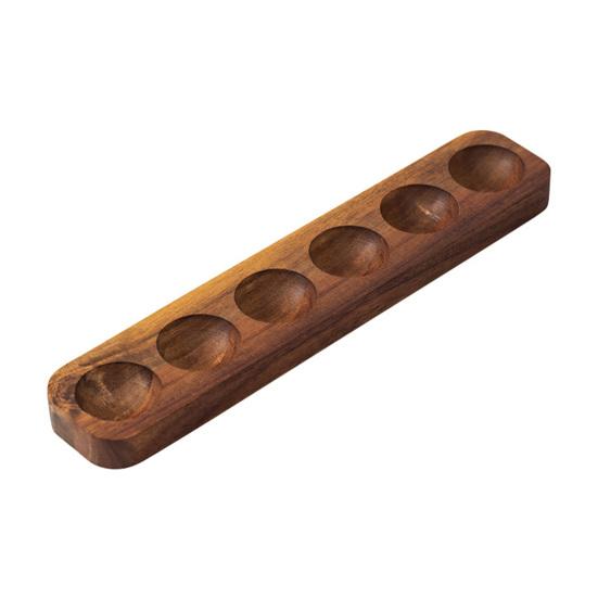 Wooden Egg Holder Rustic Egg Tray 4 or 6 Slots Countertop Egg Organizer for Kitchen Refrigerator Dining Table
