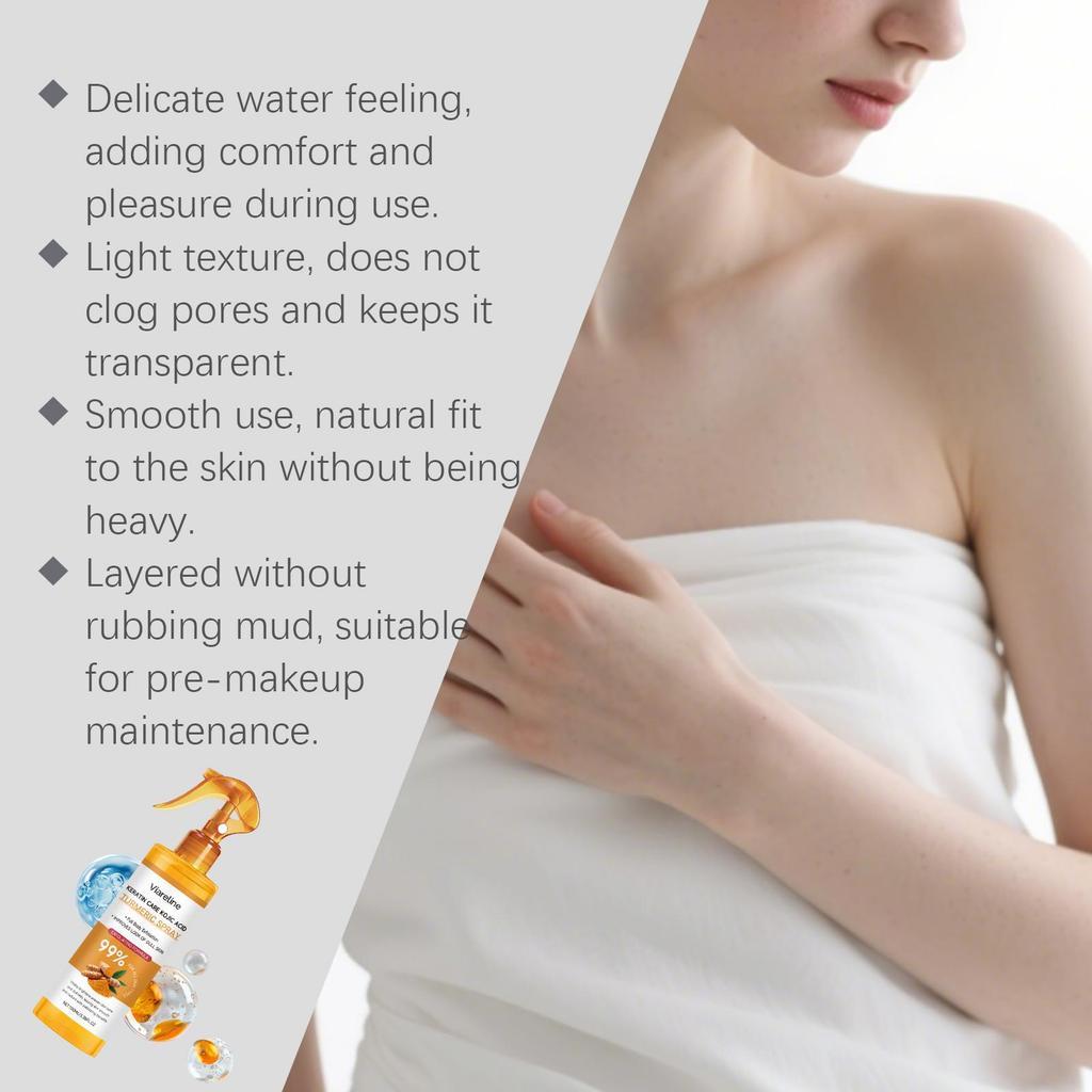 Kojic Acid Turmeric Exfoliating Spray Gentle Exfoliating Hydrating Moisturizer Smooth Brightening Dead Skin Calluses Removal