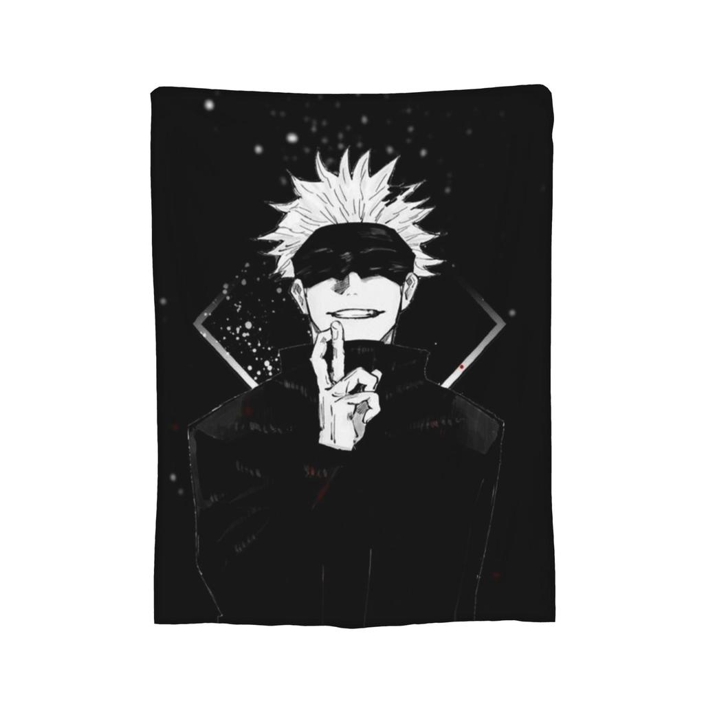 Team Jujutsu Kaisen Flannel Blankets Anime Japan Manga Gojo Megumi Yuuji Novelty Throw Blanket for Home 200x150cm Rug Piece,