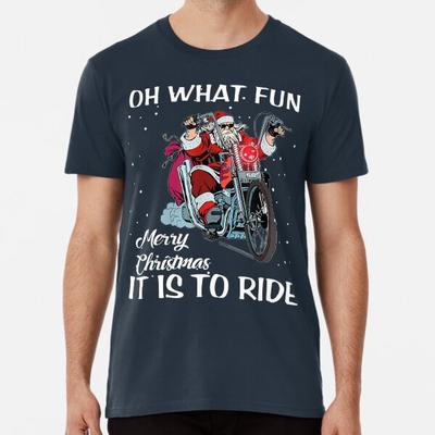 Biker Babbo Natale Motociclista Buon Natale Dalla XS alla 5XL Prodotto in AU/USA Maglietta