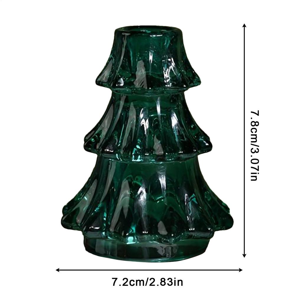 

Glass Candle Holders Vintage Holiday Decoration Tapered Candlestick Holders for Weddings Festivals Gatherings Mantel Fireplace зелёный