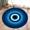 Blue Evil Eye Carpet Mat Rug Mandala Pattern Symmetric Decorative Minimalist Modern Living Room Home Decor Soft Floor Mat
