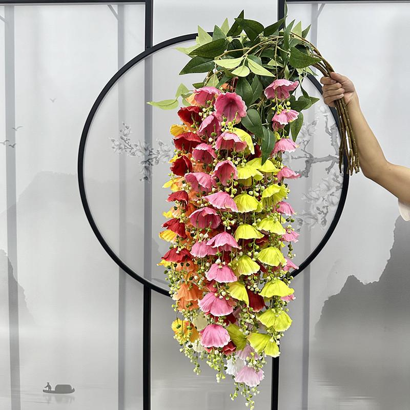 Monet Garden Artificial Wind Chime Flowers For Wedding Decor And Photography Scene Enhancement