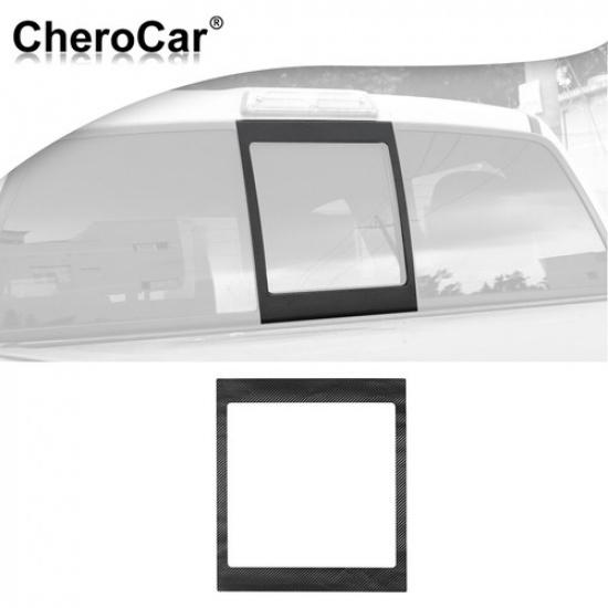 Black Carbon Fiber Rear Center Window Cover Trim Sticker For Ford F150 2009-2014