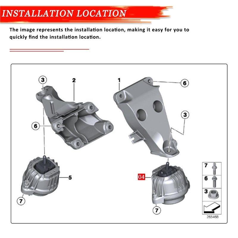 22116856183 & 22116856184 Left & Right Engine Motor Mount For BMW 228I 230I 320I 328D 328I M3 2.0L 3.0L 2012-