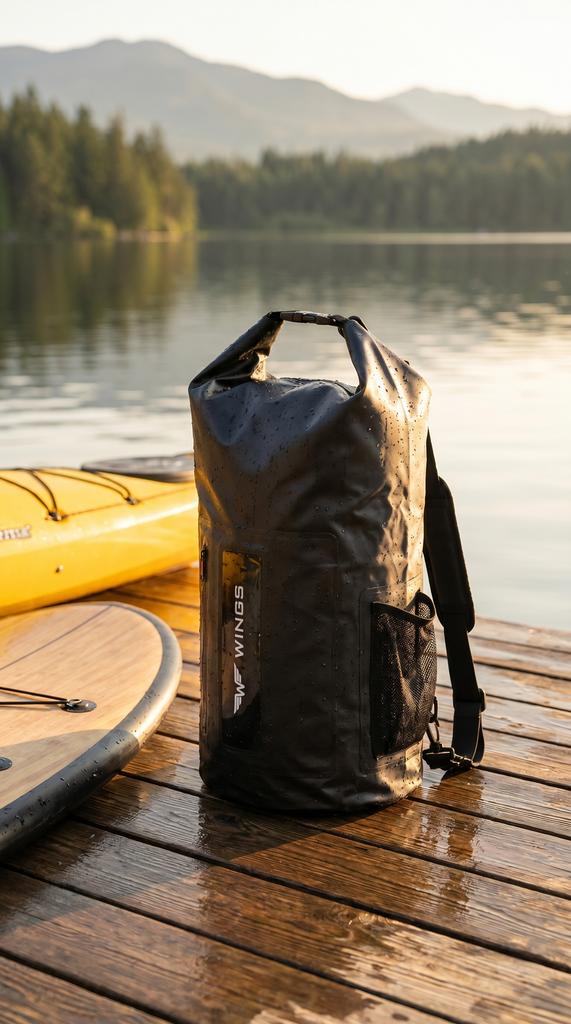 Dry Bag 22L With Backpack Function Black