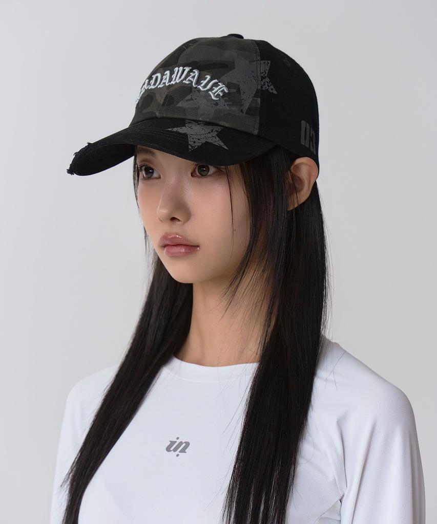Ondaweibeu Uw 3 Stars Logo Ball Cap (Black)