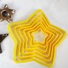 6 Stück Weihnachtssterne Form Keksausstecher Kunststoff Weihnachtsbaum Ausstecher Set Fondant Kuchen DIY Backdekorationswerkzeuge