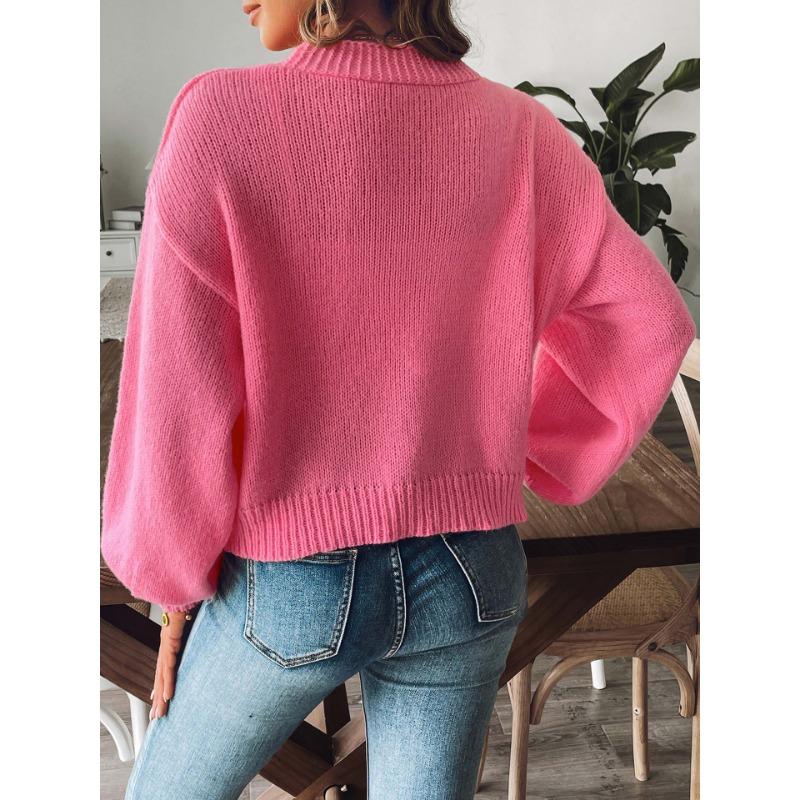 Dámský podzimní a zimní kardigan háčkovaný květinový patchwork pletený svetr s dlouhým rukávem