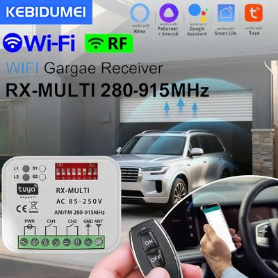 110V 220V Universale Tuya Wifi Ricevitore Interruttore Smart Smart Life Porta Garage Cancello Ricevitore Telecomando 433 868 MHz 280-915MHz