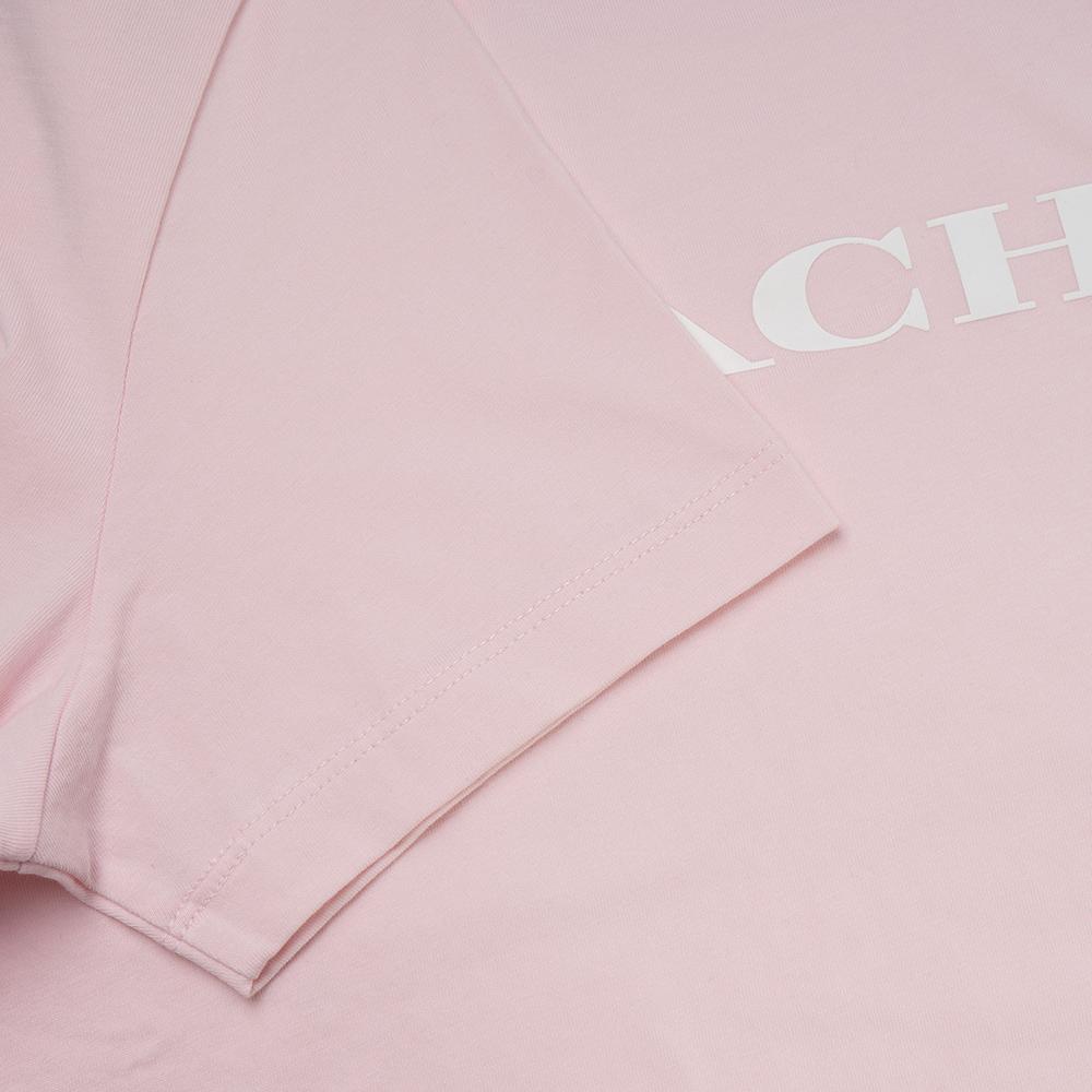 Coach Solid Basic Short Sleeve T-Shirt Women tops Pink C8786-LPK