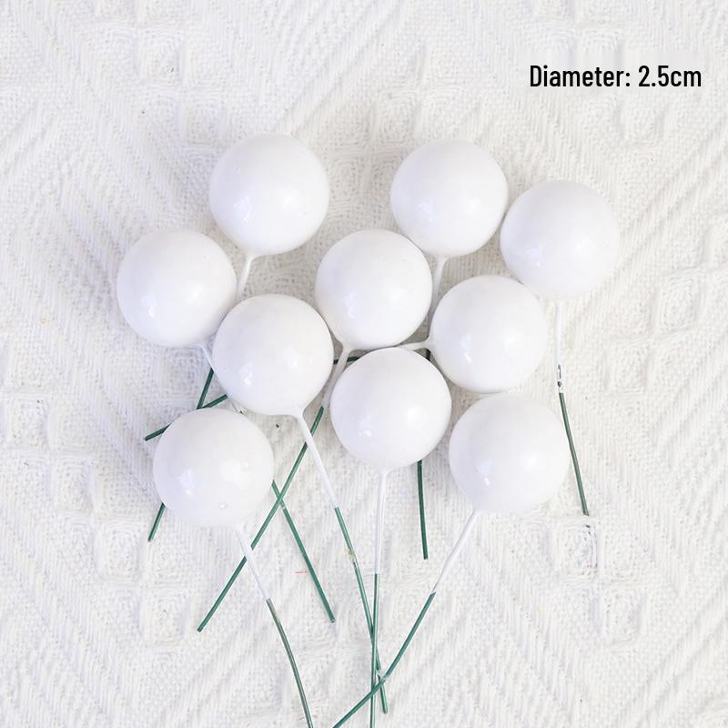 Gold and Silver Cake Decoration Balls Set - 10-Piece Birthday Topper Accessories