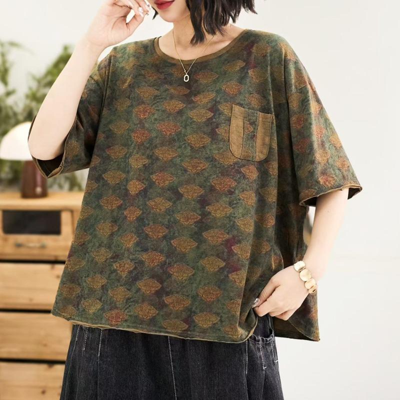 Short-sleeved T-shirt Women's Spring/Summer Casual Loose Round-neck Shirt T-shirt Women