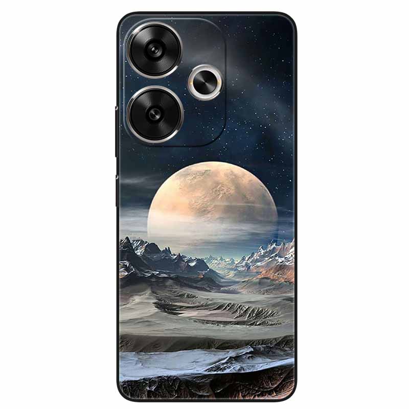 For Xiaomi Redmi 13 Case Animals Painted Black Silicone TPU Soft Bumpers for Redmi 13 4G 5G Redmi13 Phone Cover Protect Capa