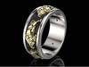 He Cheng Taurus Ring European and Egyptian God Apis Two-Tone Epoxy Engagement Ring