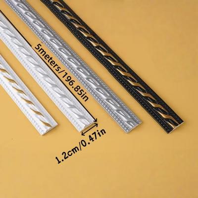 5M Elegant Faux Plaster PVC Decorative Trim Waterproof Self-Adhesive Molding for Door Frames Windows and TV Walls Gypsum Line