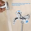 Electroplating Plastic Washing Machine Cold Water Faucet Sink Basin Water Tap with Double Spout &amp; Shutter Handle G1Celsius2