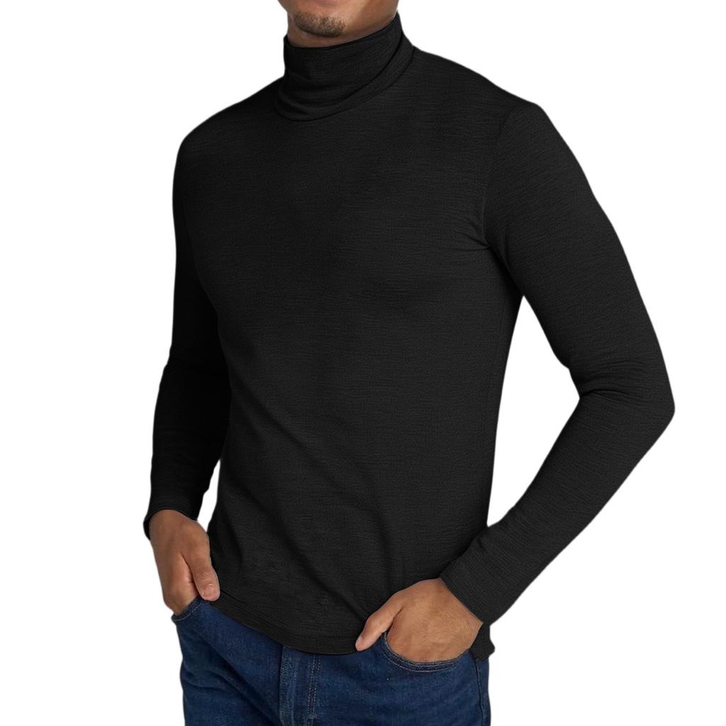 Men  Self-Cultivation Base Layer Shirt Middle Collar Long Sleeves T-Shirt