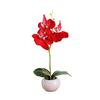 1Pc Potted Artificial Butterfly Orchid Flower Stage Garden Wedding Party Decor Christmas Ornament